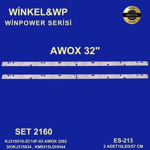 Awox Tv LED BAR 32 inç 2 li Takım 2 X 57 CM 10 Mercek 284473-O8