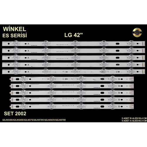 Lg Tv LED BAR 42 inç 10 lu Takım 5 X 45,5 CM 5 Mercek 5 X 39,4 CM 4 Mercek 284479-O14