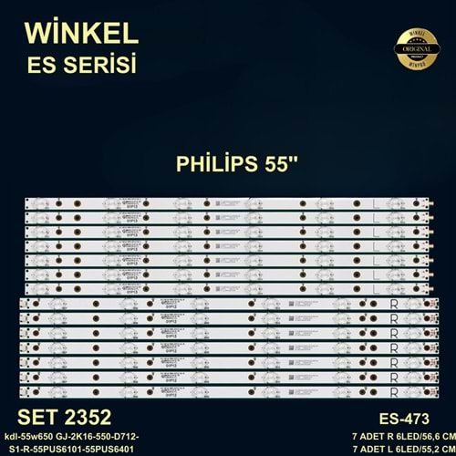 Phılıps Tv LED BAR 55 inç 14 Lu Takım 7 X 52,2 CM-L 7 X 56,6 CM-R 6 Mercek 284510 - Ö20