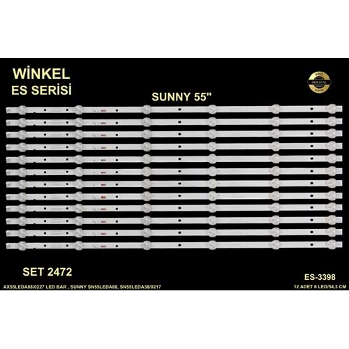 Sunny Tv LED BAR 55 inç 12 Li Takım 12 X 54,3 CM 6 Mercek 284564 - R24
