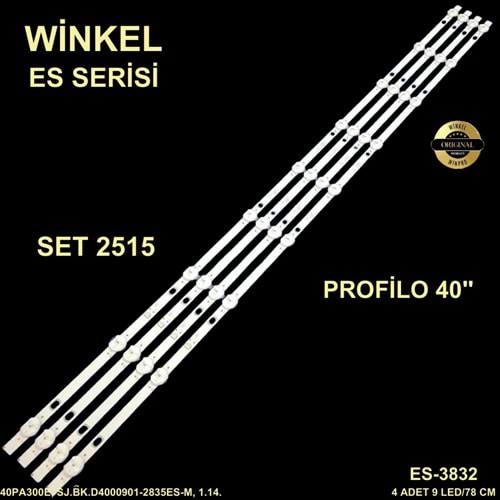 profilo Tv LED BAR 40 inç 4 Lü Takım 4 X 78 CM 9 Mercek 284622-S20