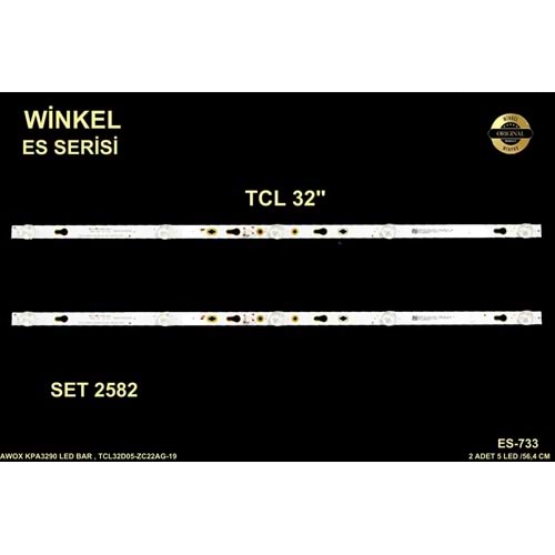 TCL Awox Tv LED BAR 32 inç 2 Lİ Takım 2X 56,4 CM 5 Mercek 284665-T11