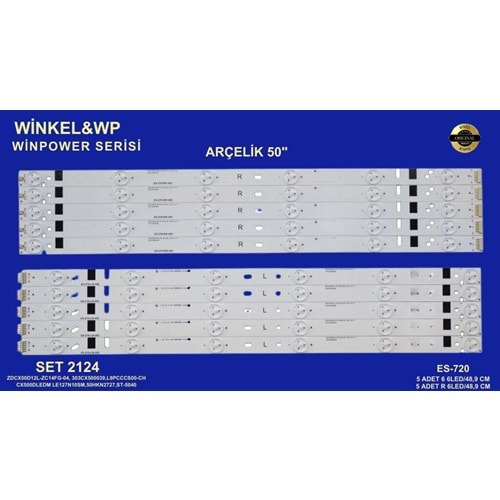 Arçelik Tv LED BAR 50 inç 10 Lu Takım L+R 48,9 CM 6 Mercek 284690-U12