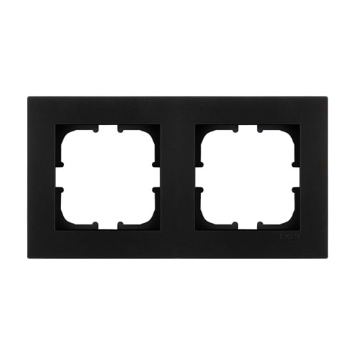 EXEN KARELL METALİK SİYAH İkili Çerçeve 200-140000-102 321082