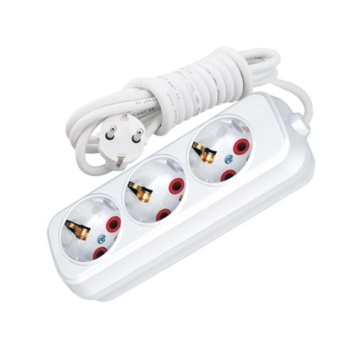 ECO 3'lü Topraklı Kablolu Grup 3 Metre 325034