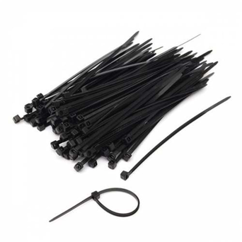 15 cm SİYAH PLASTİK KABLO BAĞI 2,5x150mm 100 ADET 341013