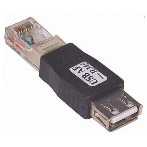 RJ 45 Erkek Usb A Dişi Ethernet Çevirici Jack 634004