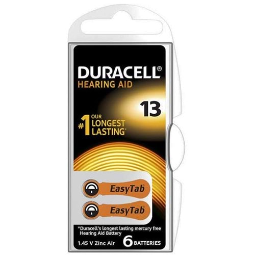 Duracell 13 No Kulaklık Pili 6'lı Paket 661048