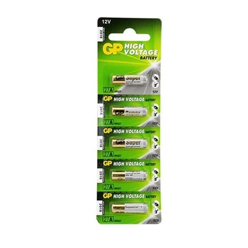 GP 27A İnce 12V Alarm Pili 5'li Paket 661092