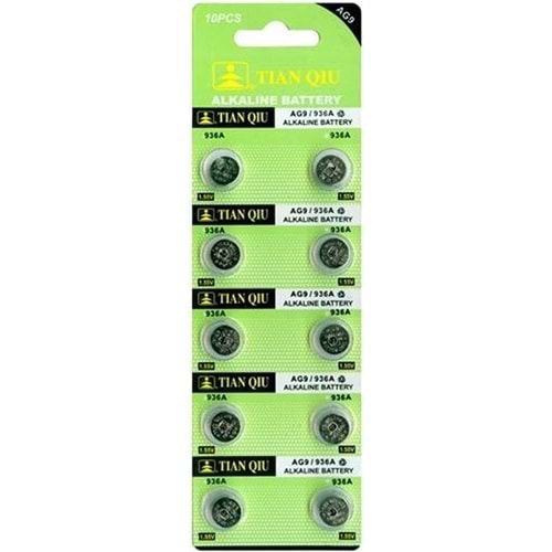 Oxford Ag9 Lr45 936A Alkaline Düğme Pil 10 Adet 1.5v Alkalin Pil 661149