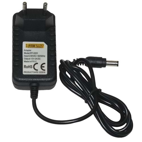 12 Volt 2 Amper Plastik Kasa Adaptör 662016