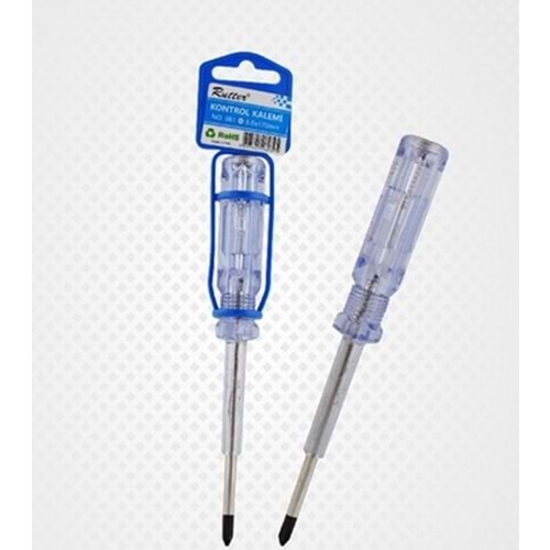 Rutter Yıldız Kontrol Kalemi Cep Boy Düz Tornavida 5,0x170mm 922025