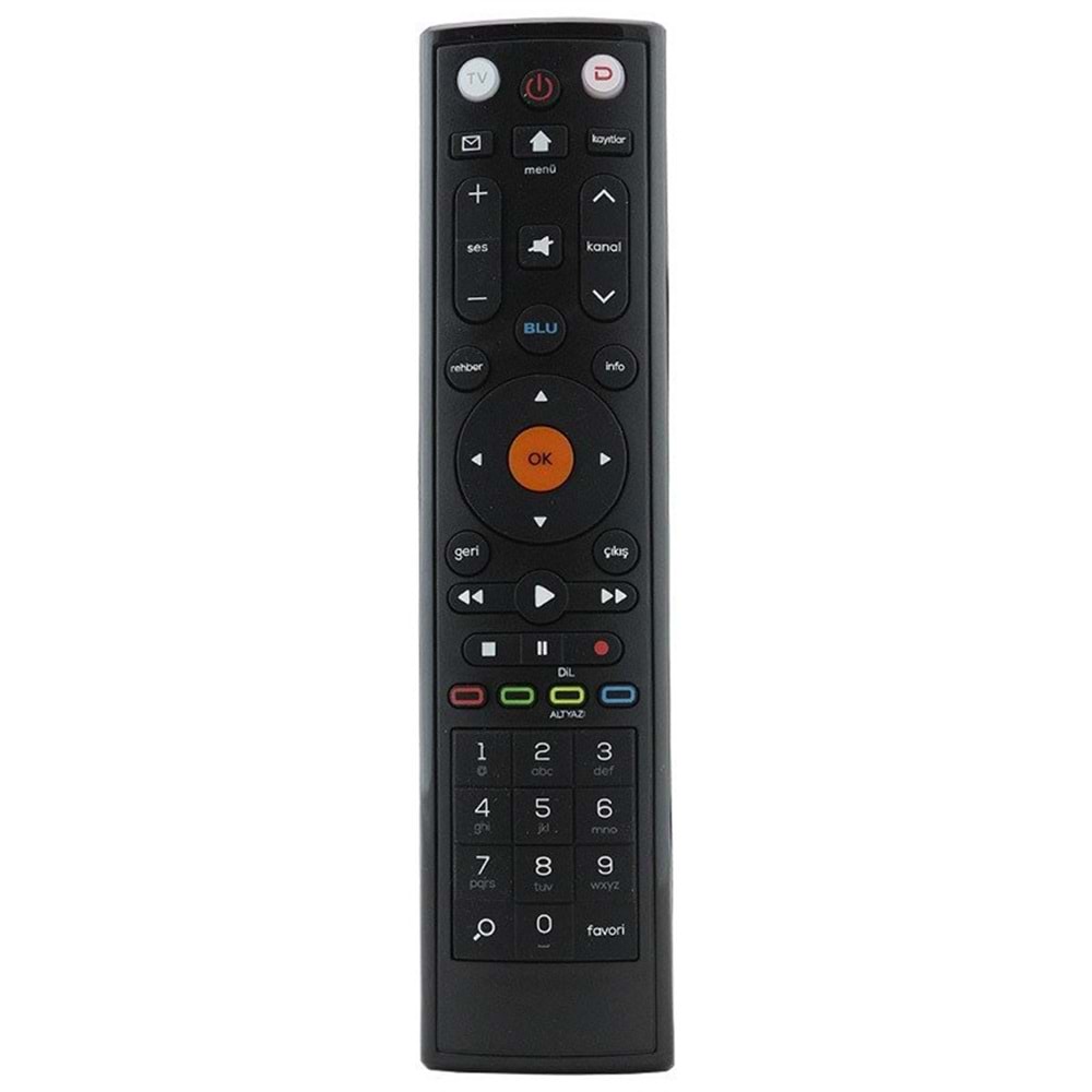 D-Smart 2017 HD Blue Uydu Alıcı Kumandası 122009