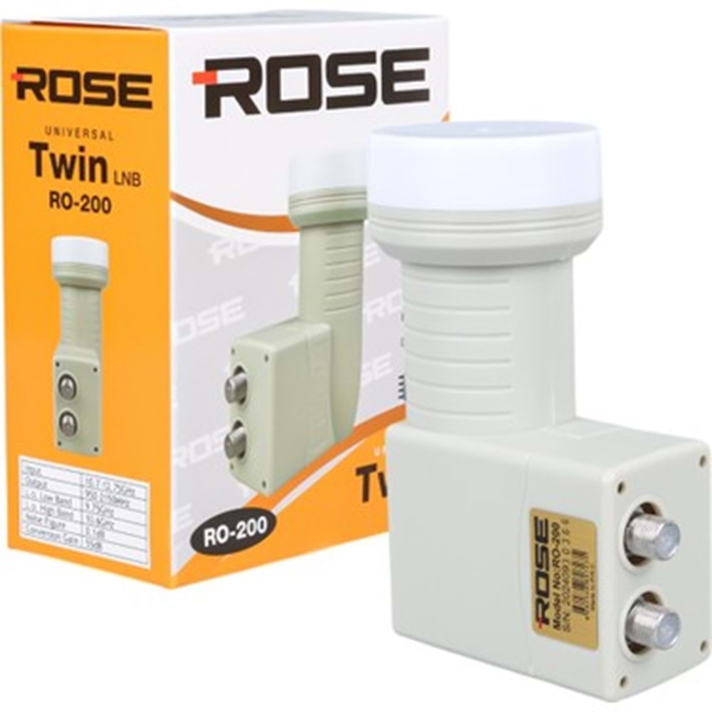 ROSE RO-200 2 Lİ LNB (Twin LNB) FullHD 4K Uyumlu 140058