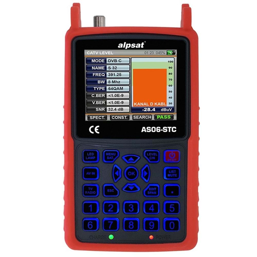 Satfinder 6 HD Slim Görüntülü Uydu Bulucu-AHD Test Cihazı AS06-STC 160012