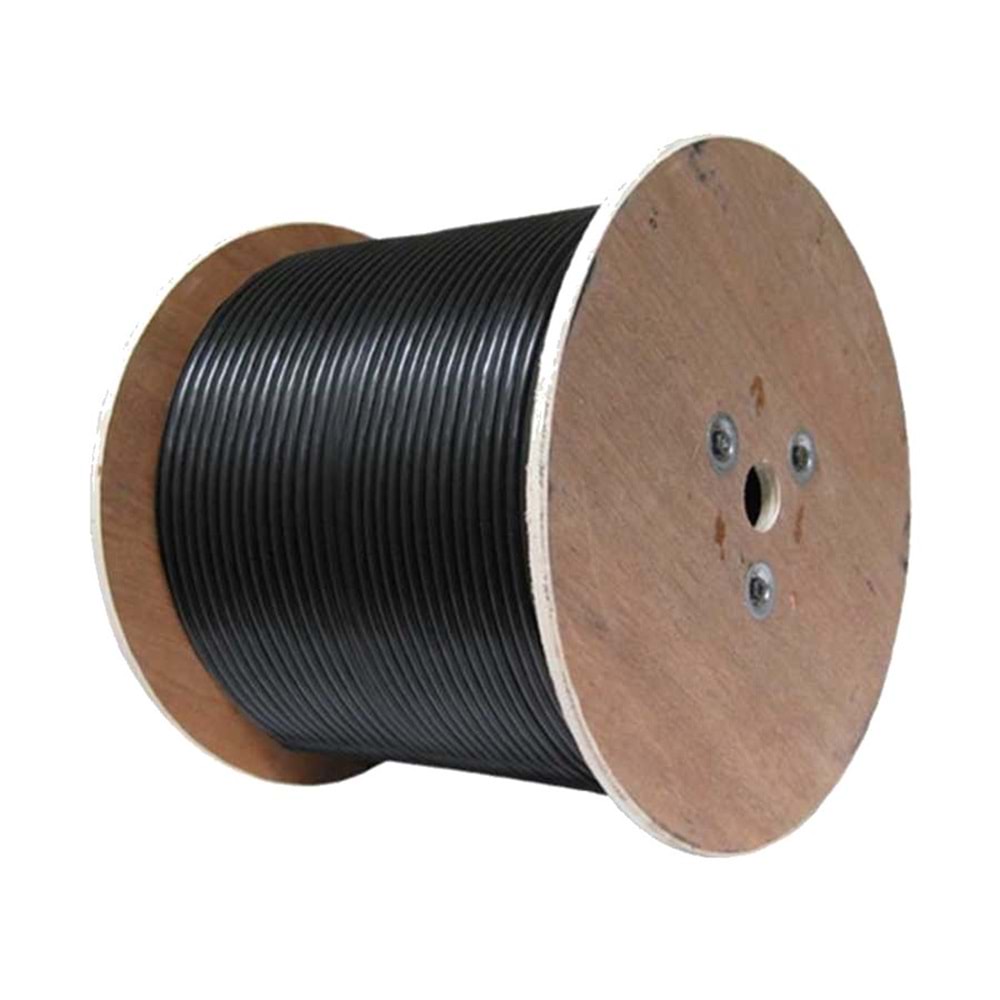 Rewel Siyah Cat 6 Data Kablosu 300 mt Dış ve İç mekanlara uyumludur 245043