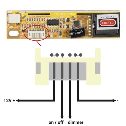 Rewel Tek Trafolu 2 Işıklı Lcd Invertör - Tv Yedek Parça 281002