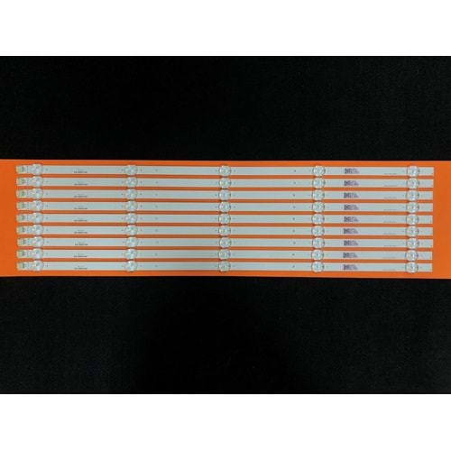 Arçelik Beko Grundig Tv LED BAR 9 lu takım 9x59cm uyumlu tv kodları A55L 8740 5B , 55GUB8852 , 55GUW8867 , 55VLX7810BP 26V0 E74739 94V-0, 55 VLX 7730 SP, A55L 8752 5S, B55L 8752 5S, Rio 55 CLX 7745 AP, A55L 8740 5B, B55L 8740, A55L 8840 284132-C17
