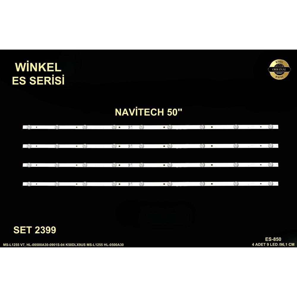 Navitech Tv LED BAR 50 inç 4 lü takım 9m 4x96cm uyumlu tv kodları CX500DLEDM 18MD200A87 LE-5019N STARLİGHT 50DM7000 284202-H16