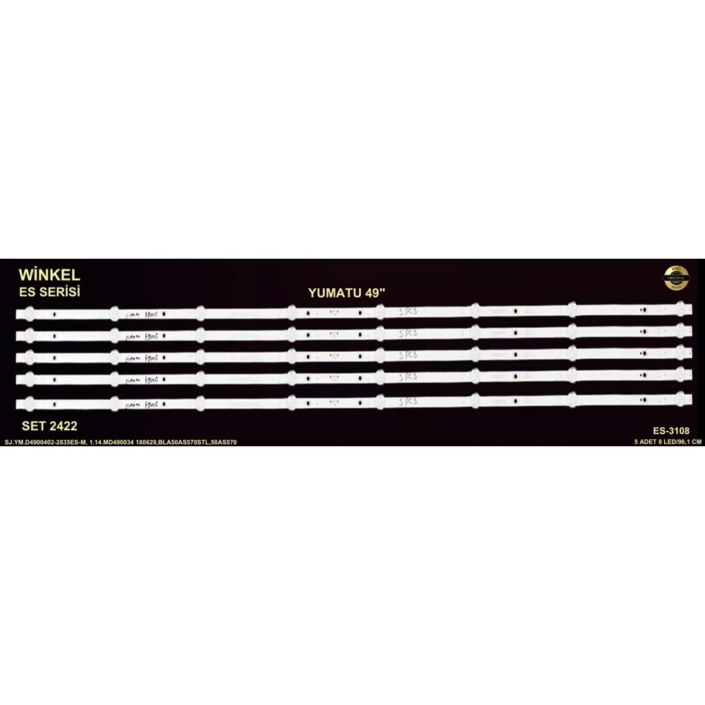 YUMATU Tv LED BAR 49 inç 10 lu uyumlu tv kodları XZ49D12L-ZC21F-01 LMC490HN04 HF490M01/02 284292-H3