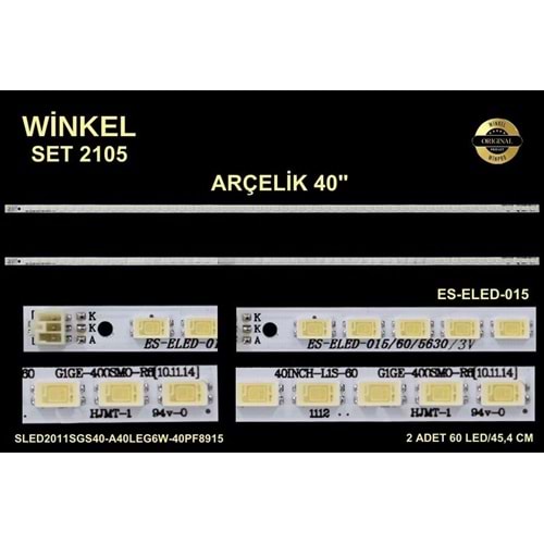Arçelik Beko Slim Led Bar 40 inç 2x45,4cm 60 Ledli Tv Led Bar 284330-Y25