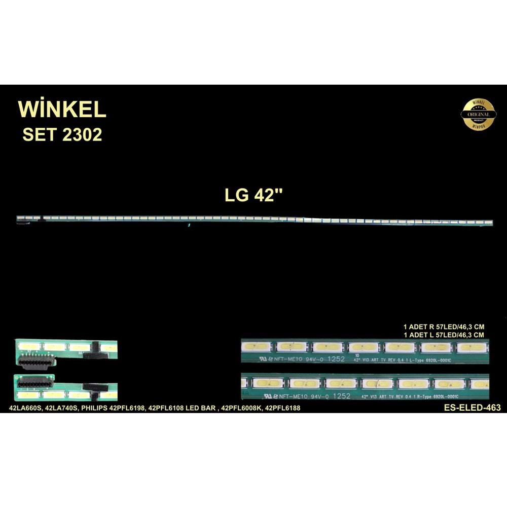 LG Slim Led Bar 42 inç 2x46,3cm 57 Ledli Tv Led Bar 284336-Z14