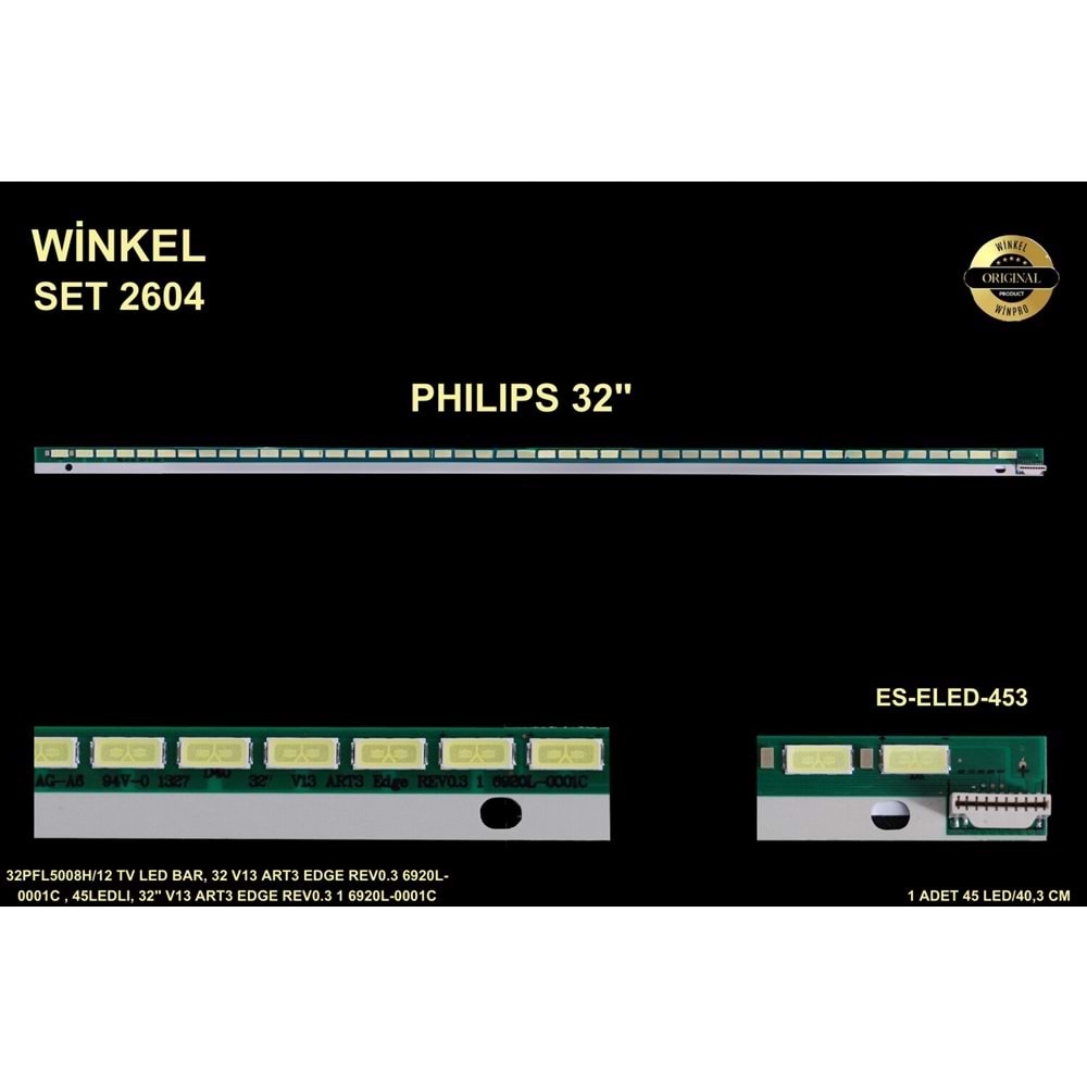 Phılıps Slim Led Bar 32 inç 1 x 40,3 Cm 45 Ledli Tv Led Bar 284597 - X20