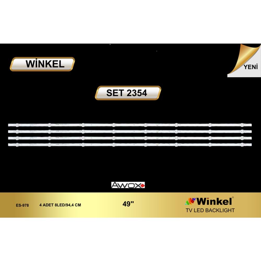 AWOX 49 İNÇ 94,4 CM 8 MERCEKLİ 4 PARÇA TV LEDBAR 284720-M15
