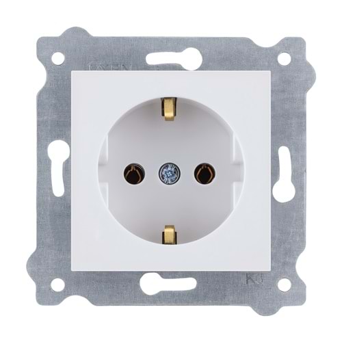 EXEN KARELL BEYAZ Topraklı Priz ( Çerçeve Hariç ) 290-000103-237 321066