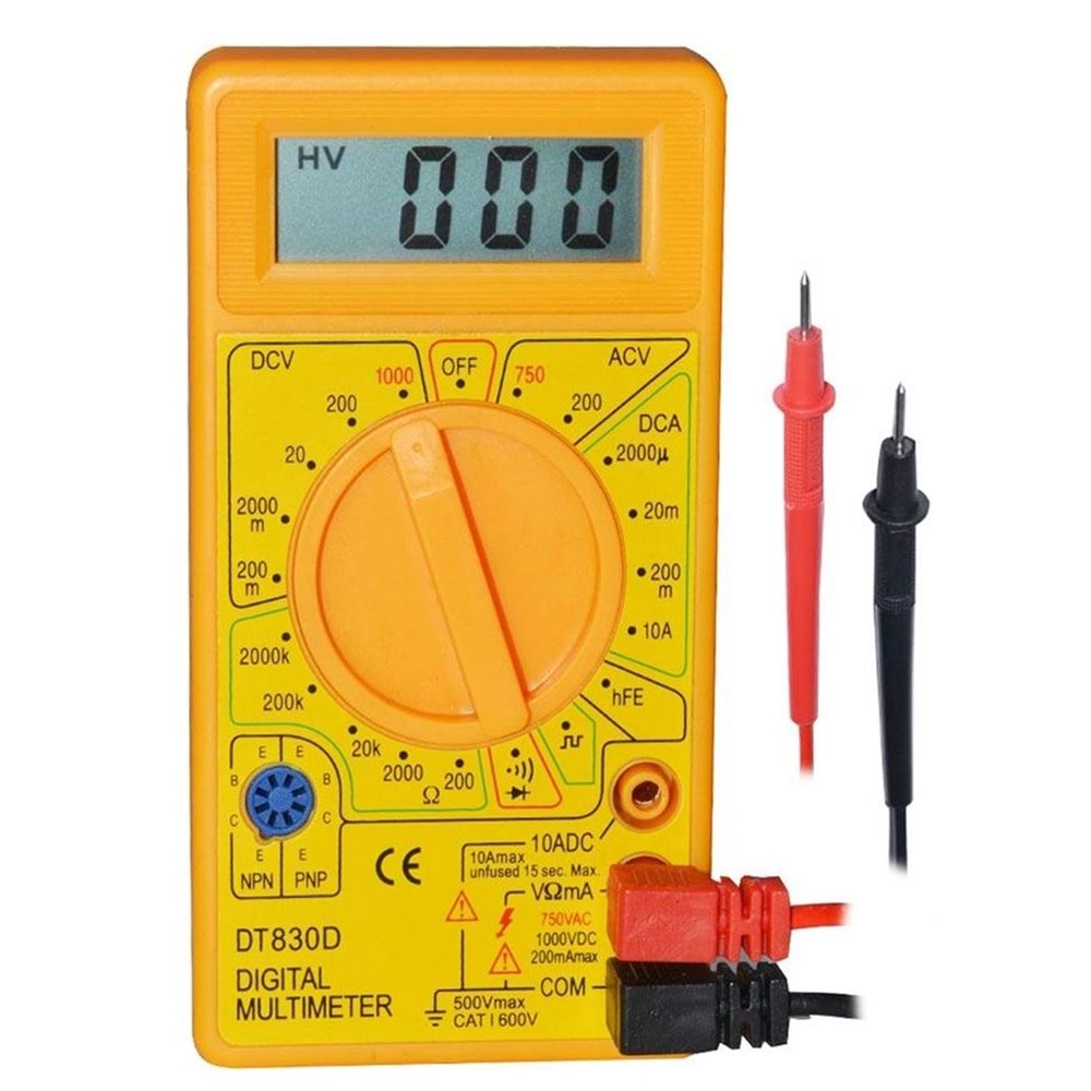 DİJİTAL ÖLÇÜ ALETİ BUZZER'LI DT-830D 640022
