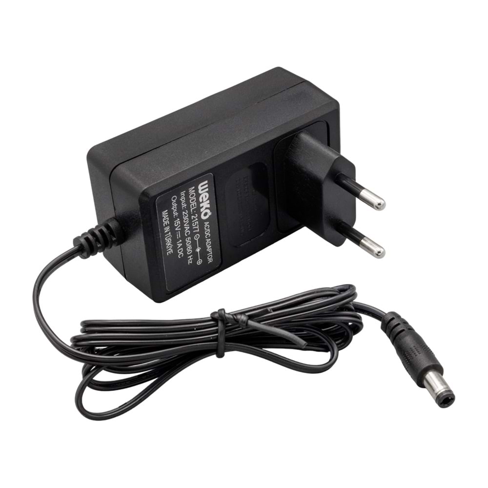 REWEL 15 Volt - 1 Amper Priz Tipi Adaptör 5.5x2.5 Uç (21577) 662003