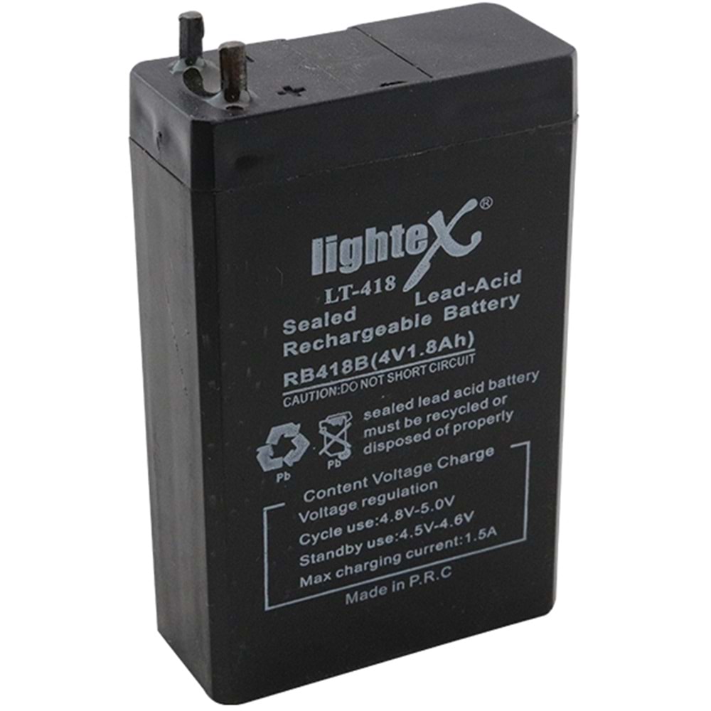 Lıghtex Lt-418 4 Volt - 1.8 Amper Akü (48 X 21 X 75 Mm) 663052
